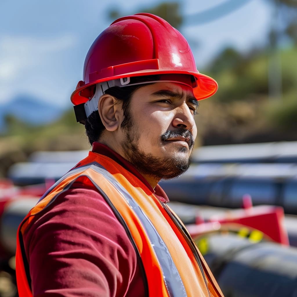 Trabajadores de Tubería Helicoidal para proyectos de energía y comunicaciones